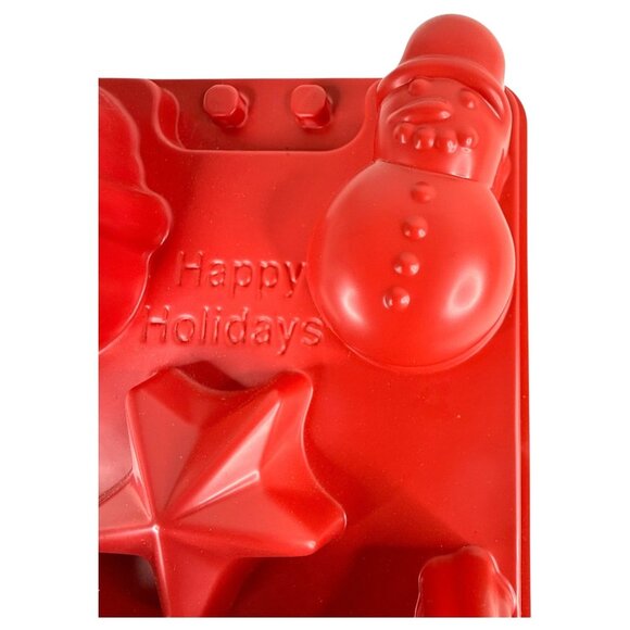 Vintage 1997 JELL-O Jello Jigglers Molds Christmas Shapes Set of 2 Green & R - Picture 5 of 9